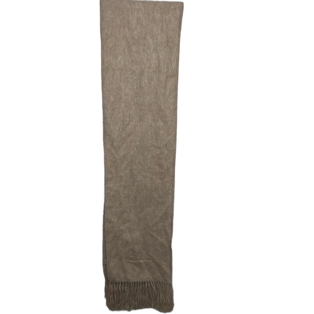 Alpaca Camargo Tan Fringe Peruvian Scarf